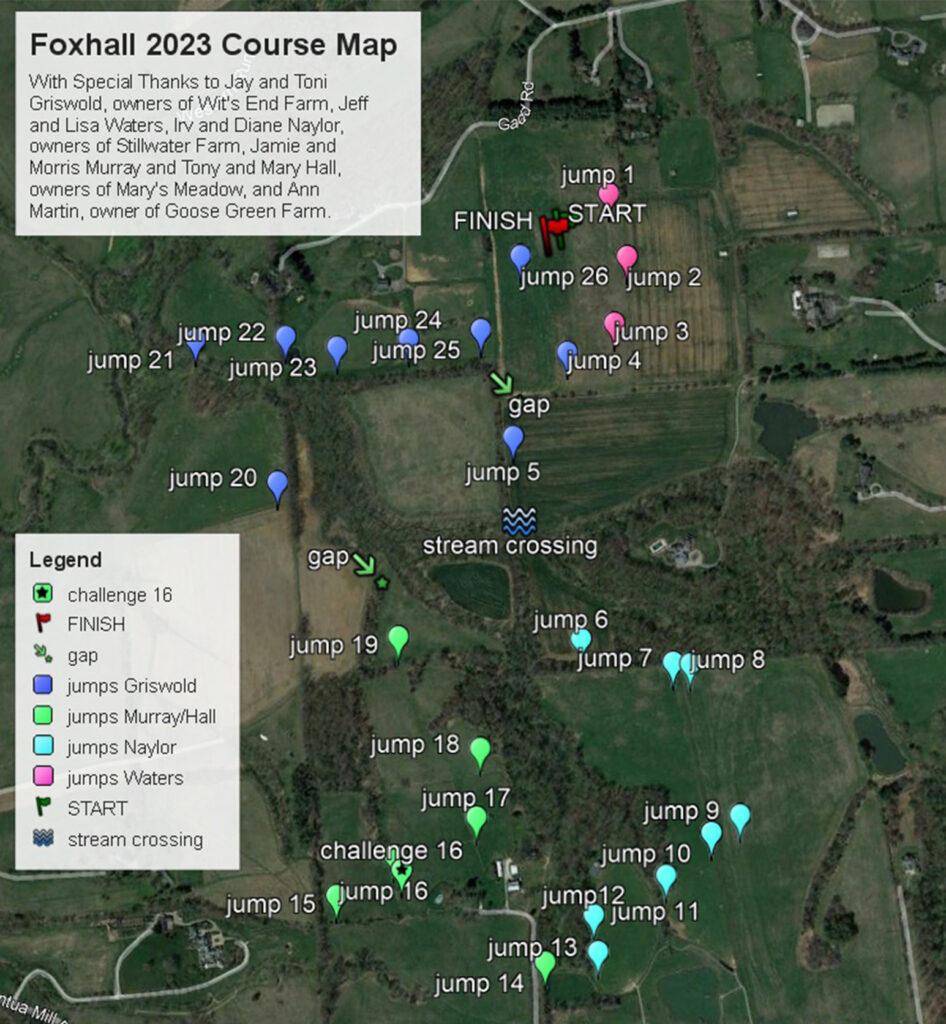 Foxhall Cup Course Map 2023